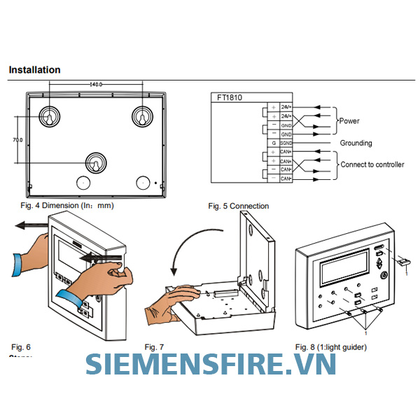 Bảng hiển thị phụ Siemens FT1810, Hệ báo cháy địa chỉ FS18