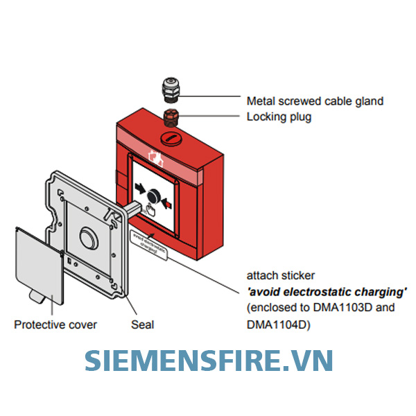 Nút nhấn báo cháy khẩn cấp loại chịu nước chống nổ DM1103, Hệ báo cháy thường