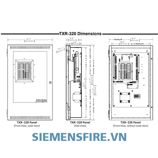 Trung tâm điều khiển xả khí Siemens TXR-320, Hệ thống báo cháy chuẩn UL